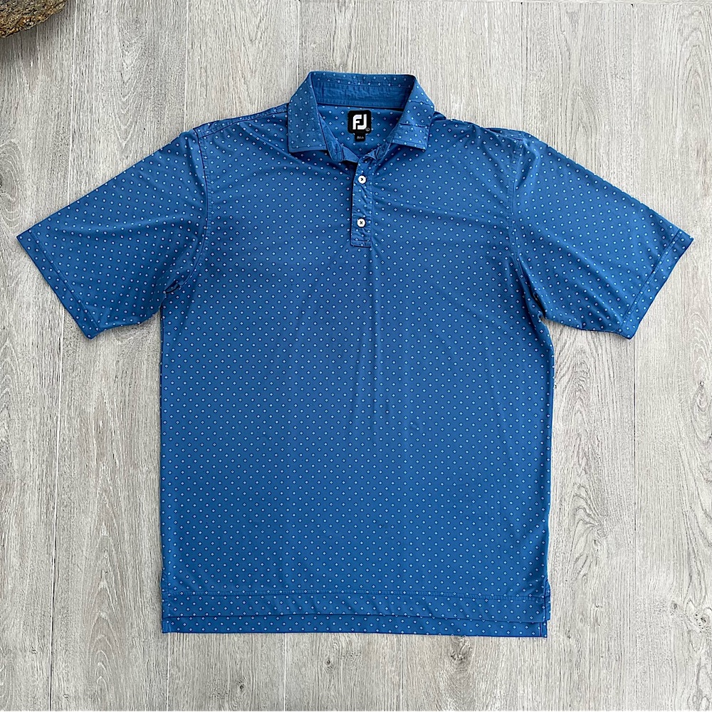 FootJoy Diamond Print Lisle Self Collar Golf Polo